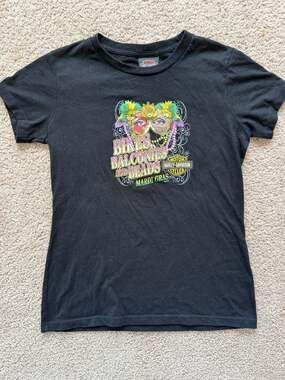 Vintage 2011 Harley-Davidson Mardi Gras New Orleans Bourbon Street T-Shirt